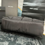 Saint Laurent Puffer Messenger Bag In Econyl Regenerated Nylon Black